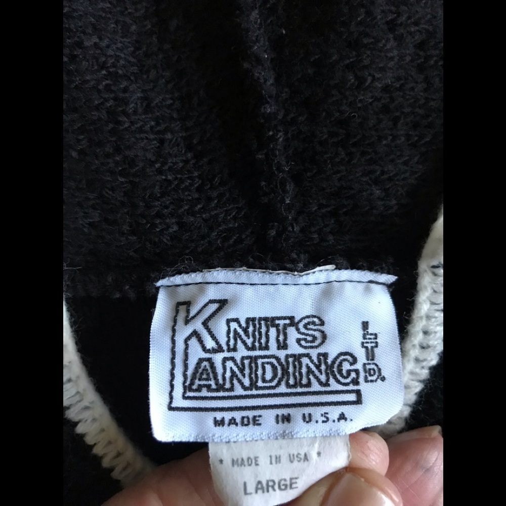 KNITS LANDING, Large size , huded black women’s sweater long sleeves - Picture 11 of 11